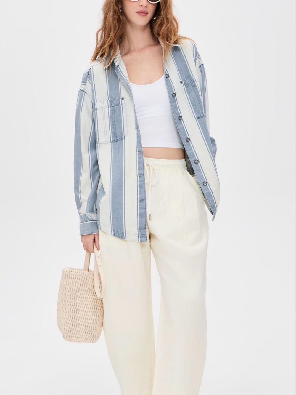 Apiece Apart Cream Wide-Leg Pull-On Pants
